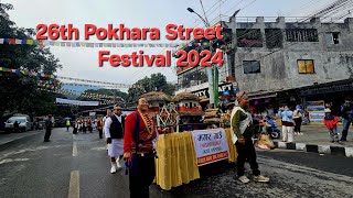 26th Pokhara Streets Festival Opening ceremony 2024. Nepali's all cultural show place Lakeside.