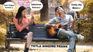 Totla Prank| Singing Pushpa Srivalli In Public With Twist Part-2| Shocking Girl Reaction😱| Jhopdi K