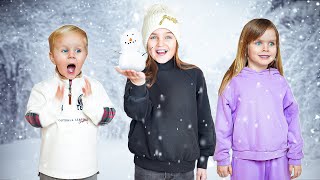 Kids seeing SNOW for FIRST TIME! *cutest reactions* | Family Fizz