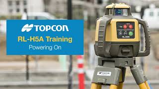 Powering On Topcon Rotating Laser RL-H5A