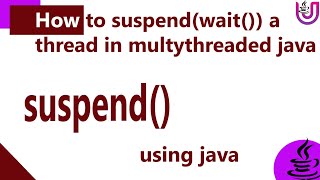 How to use suspend(deprecated) for a thread?