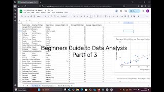 Data Analysis using Google Sheets Part 1 of 3