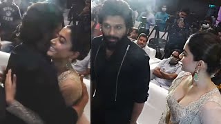 Allu Arjun Given Tight HUG To Rashmika Mandanna | Pushpa Telugu Press Meet | Daily Culture