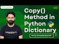 How to use Copy method in Python Dictionary | Cop() Method in Python Dictionary