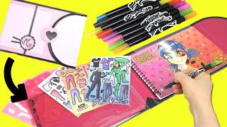 Miraculous Ladybug DIY Fashion Sketchbook with Cat Noir, Rena Rouge, and Carapace