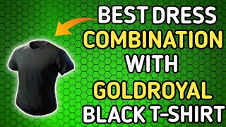 Top 5 Dress Combination With T-shirt | Free Fire Pro Dress Combination With Gold Royal Black T-Shirt