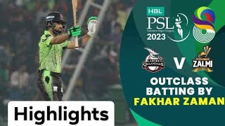 Outclass Batting By Fakhar Zaman | Lahore Qalandars vs Peshawar Zalmi | Match 15 | HBL PSL 8 | MI2