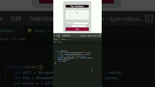 JavaScript tip calculator simple beginner friendly