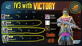 Victory with 1V3 fight/27 kills, 10 combo//BGMI/PUBG/#59