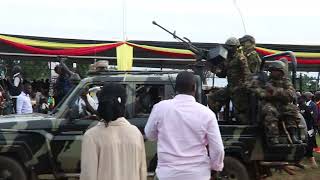 Tight Security as Deadly SFC Commandos escort president Museveni out of Bukeddea