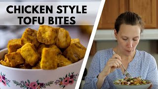 Vegan Baked Tofu Nuggets Recipe (oil free Chicken Style Tofu Bites)