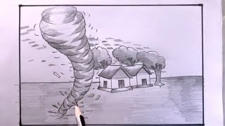 How To Draw A Tornado easy/Drawing Tornado