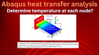 Abaqus Heat Transfer Analysis | Temperature Distribution 🔥🌡️ | Determine Node Temperatures