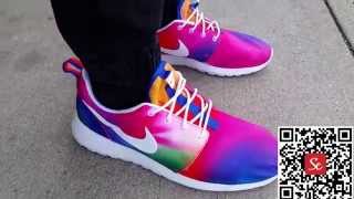 SoleCool App Nike Roshe Run Print What The Rainbow Shoes Review