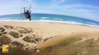 Paramotoring at the beach in Spain