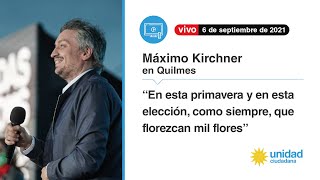 Máximo Kirchner: "Nuestros chicos y chicas en esta primavera volverán a alumbrar todas las calles"