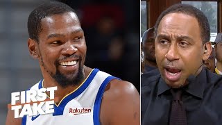 KD could return for a title run next season if he stays with the Warriors - Stephen A. | First Take