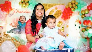 Dhanvika 1st Birthday Song 💕🥰🎵  created by  Gcreations😊