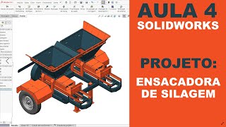 AULA 4 | CURSO: SOLIDWORKS NA PRÁTICA | PROJETO: Ensacadora de Silagem Dupla #solidworks