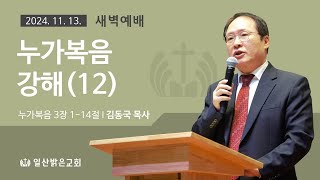 [새벽기도:수] 누가복음 강해(12) (눅 3:1-14) 김동국 목사 - 2024. 11. 13.