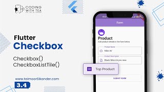 3.4 - Flutter Checkbox and CheckboxListTile Widget - Flutter Crash Course 2025