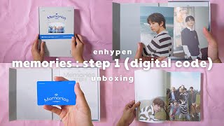 enhypen memories: step 1 (digital code) unboxing