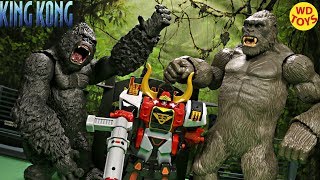 New King Kong VS Bull Megazord Power Rangers Super Samurai Skull Island Battle Unboxing Review