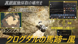 微睡みにも使えるクログダルの馬蹄-風(装備)制作方法＆真銀鉱物採取の場所(バレンシア方面)【黒い砂漠PC】