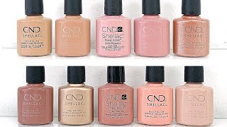 Swatching the ENTIRE CND Shellac Line 2021 [Video #4 Nudes]