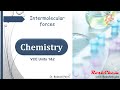 VCE Chemistry Intermolecular forces