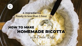 How To Make Fresh Homemade Ricotta (only 4 ingredients!)