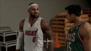 LeBron's Advice - NBA 2K14 (PS4) - Bucks vs. Heat