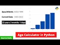 Create an Age Calculator Application using Python | Tkinter Project | EXE File | PySeek