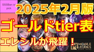 【モバレ2025年2月版】超独断ゴールドレーンtier表！エレシルが大飛躍！ただグレとハリスの2TOＰがやばい・・・