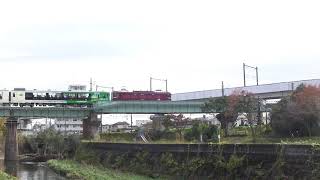 ED75+風っこ(風っこ仙山紅葉号) 仙台車両センター付近にて