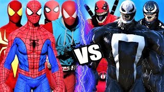 TEAM SPIDER-MAN vs TEAM VENOM - EPIC BATTLE