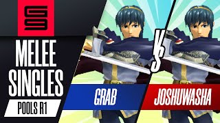 Grab (Marth) vs Joshuwasha (Marth) - Melee Singles Pools Winners Semi-Final  - Genesis 9