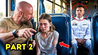 (PART 2) Dad Mocks His Own Daughter on Bus, Navy SEAL Overhears Everything and Takes Action!