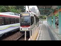 輕鐵615p 第一期列車1036 1064 準備駛入 一 石排站 往屯門碼頭方向