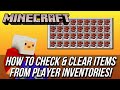 ✔️ Minecraft: How To Check & Clear Items From Player Inventories! - (Command Block School Tutorial)