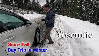 Yosemite in Snow | Winter Road Trip to Yosemite Park | Bridalveil Fall, Yosemite Fall, Tunnel View