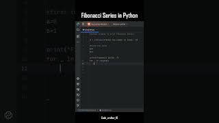 🔹 Python Program to Print Fibonacci Series | Beginner Friendly Tutorial