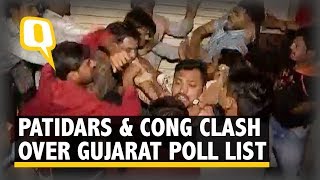 Irate Patidars Clash With Congress Members Over Gujarat Poll List | The Quint