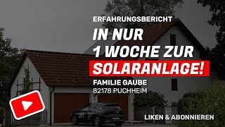 In nur 1 Woche zur Solaranlage! 🌞💡 | 82178 Puchheim