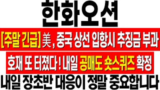 [한화오션 주가 전망] 주말에 결국 터졌다! 내일 공매도 숏스퀴즈 확정! 내일 장 초반 이렇게 대응하셔야 합니다! 한화오션 주식 분석! 한화오션 목표가! 조선주 주가 전망