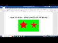 How to insert star symbol in ms word document