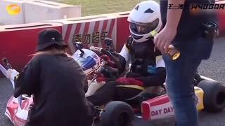 Eng sub Wang Yibo drive Go-kart at DayDayUp . (The best lap challenge 1 minutes) 王一博