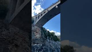 Experience this breathtaking plunge from Pont Neuf, France