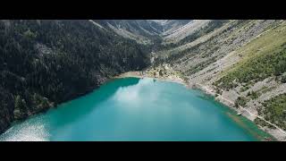 Lac de Gaube, Randonnée Cauterets, Vue du ciel avec drone DJI Air 2S