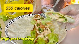 Yummiest High protein Chicken fajita wrap - Approx 350 calories | weight loss recipe dinner recipe